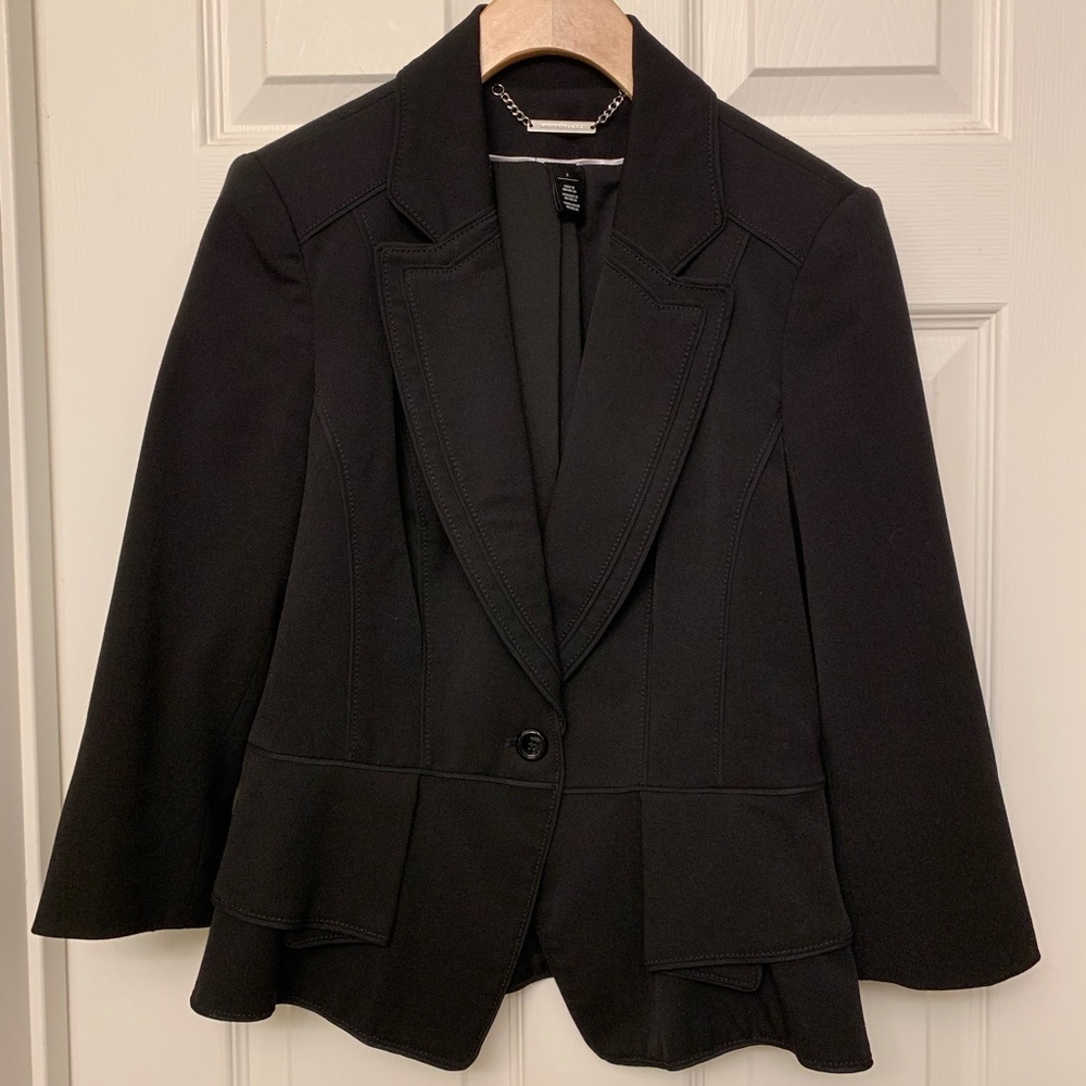 White House Black Market Black Peplum Jacket